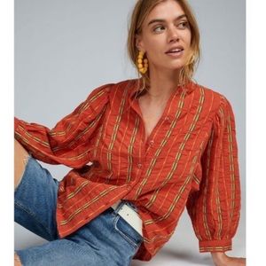 Perfect for fall! Anthropologie Pilcro The Bella Femme Buttondown - Sz L